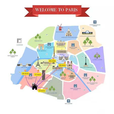 2p Confort Pte De Versailles 4 Pers Parking Lejlighed *